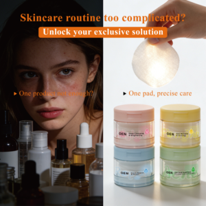 Tampons Toniques Exfoliants au Collagène en Coton pour le Visage, Hydratants et Éclaircissants, Anti-Acné et Anti-Points Noirs, Marque Privée - Product Image 2