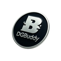 Plaque de logo personnalisée de luxe classique écologique en alliage de zinc rond avec deux broches au dos pour sacs à main et sacs en cuir OEM