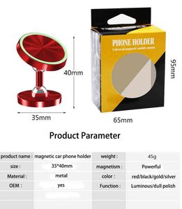 720 Xoay <span class=keywords><strong>360</strong></span> Độ Giữ Điện Thoại Xe Hơi Bảng Điều Khiển Từ Tính Sáng Chủ Sở Hữu Xe Nam Châm Universal Cars Mobile Mount Desk Stands - Product Image 6