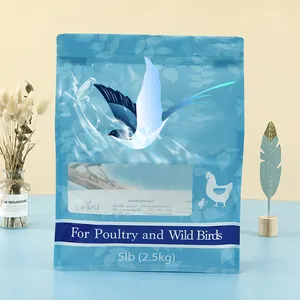 Alta qualidade Hot Sale Flat Bottom Bag Alimentador De Pássaros Pet Food Packaging Bag Chicken Pigeon Parrot Feeding Bird Food Bag