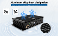 PC Industrial Integrado Sin Ventilador I7-8550U 6xRS232 DB9 COM 2x2.5G LAN 2xDDR4 64GB RAM 6xUSB Compatible con Win10/11/Linux Server