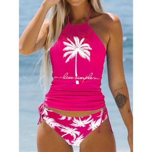 Ensemble <span class=keywords><strong>de</strong></span> bikini sexy imprimé à nouer au dos pour femme, grande taille, <span class=keywords><strong>maillot</strong></span> <span class=keywords><strong>de</strong></span> <span class=keywords><strong>bain</strong></span> <span class=keywords><strong>de</strong></span> plage conservateur avec contrôle du ventre - Product Image 6