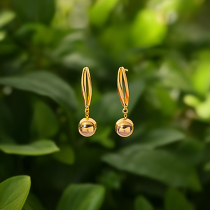 Pendientes Colgantes de Moda en Acero Inoxidable 316L con Baño de Oro PVD, Sostenibles y Resistentes - Product Image 1