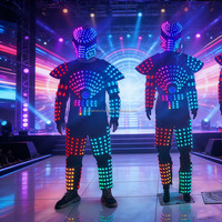 Combinaison Robot LED RGB Personnalisée en Gros, Armure Lumineuse Pleine Couleur, Vêtement de Scène, Prix Usine, Combinaison LED Lumineuse