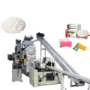 complete set of solide soap noodles extruder machinery laundry and bath bar soap making moulding machine