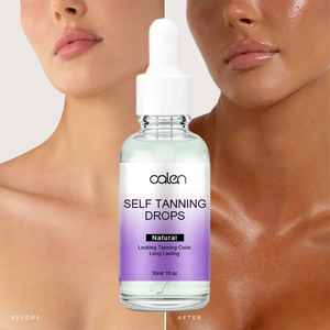 Gotas de bronceado automático, ácido hialurónico, gotas faciales autobronceantes personalizables, brillo de besugo, bronceado - Product Image 1