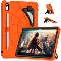 Étui antichoc robuste pour iPad 10e et 11e génération 10.9 avec support double pliable, bandoulière, design animé pour enfants, OEM ODM