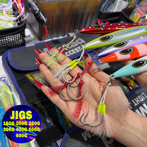 Esca Metallica per Slow Pitch Jigging 100g-500g, Jig ad Alta Azione per Pesca in Mare di Snapper, Grouper, Tonno, Spigola, Spigola Gialla - Product Image 4