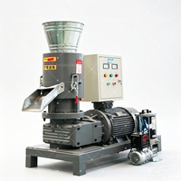Petite machine à granulés de sciure à matrice plate, moulin à granulés de bois biomasse pour transformer les déchets de bois en granulés de combustion de 6 mm