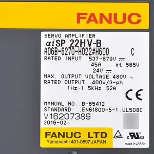 Fanuc 서보 드라이브 HV A06B-6270-H006 A06B-6270-H011 A06B-6270-H015 A06B-6270-H022 A06B-6270-H030 A06B-6270-H045 A06B-6270-H075