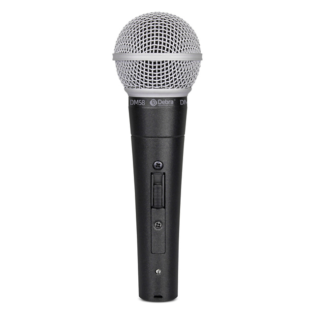 High Quality DM58 Cardioid Wired Dynamic Handheld Microphone XLR Noise Cancellation for Stage Performances Metal Structure