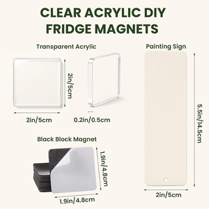 Imán de Refrigerador Acrílico Transparente Ligero, Personalizable, para Proyectos de Manualidades, Promoción Comercial - Product Image 2
