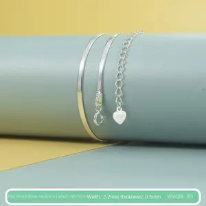 High Quality Wholesale Price Silver Necklace 100% 925 Sterling Silver Imported Box Chain For Women Necklace For Girls