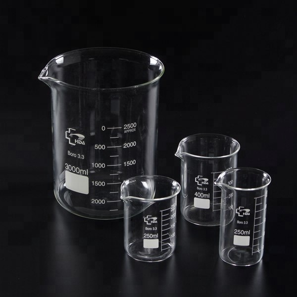 Customized 500ml Capacity Glass Beaker Lab Borosilicate Glassware Beaker