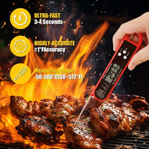 Thermomètre à viande numérique <span class=keywords><strong>professionnel</strong></span> à lecture instantanée pour <span class=keywords><strong>cuisson</strong></span> au gril thermomètre alimentaire à affichage rétro-éclairé avec sonde à rotation automatique - Product Image 3