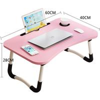 Table de Lit Pliante en Bois MDF pour Ordinateur Portable, Design Coloré, Simple, Bureau d'Étude, Mesa Para Portátil