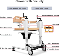 Chaise élévatrice hydraulique pour personnes âgées, avec fonction de transfert, de toilette et de douche, équipement de sécurité pour salle de bain en alliage d'aluminium, matériel de soins de santé