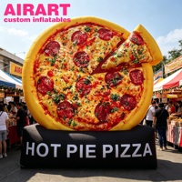 Riesige Aufblasbare Pepperoni-Pizza mit Abnehmbarem Stück für Restaurant-Promotionen