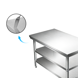Polished Finish Stainless Steel Workbench With 300kg Load Capacity for Commercial Kitchen - Product Image 3