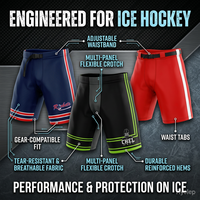 Pantalones de Hockey sobre Hielo Personalizados con Logotipo del Equipo, Pantalones Deportivos Resistentes para Uniformes de Juego