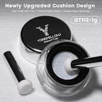 Yokefellow GleamTap Cushion Aurora Chrome 1G Nueva Actualización Polvo para Uñas Efecto Sirena Aurora para Uñas