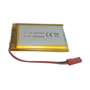 Paket baterai polimer litium Ion 853759 <span class=keywords><strong>3</strong></span>.7V 2000mAh 903759 isi ulang dengan konektor - Product Image 1