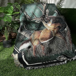 Textiles para el hogar Manta de <span class=keywords><strong>tapiz</strong></span> tejida de la serie Animal personalizada rápida Manta de viaje para acampar - Product Image 2
