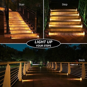 Factory Solar <b>LED</b> Stair <b>Light</b> with <b>Motion</b> <b>Sensor</b> Exterior Deck Lighting Dusk to Dawn Step Sidewark Solar Stair <b>Lights</b> Outdoor - Product Image 5