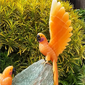 ของขวัญนกแก้วคริสตัลงานฝีมือคุณภาพสูง งานหัตถกรรมใหม่แกะสลักจากวัสดุผสม-ธรรมชาติ อาเกต จีโอด อะเมทิสต์ - Product Image 4