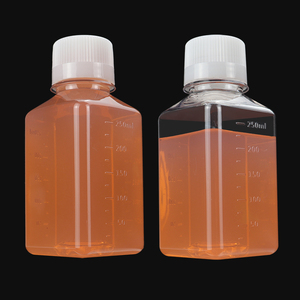 Flacone di reagente in plastica da 1000ml 32 once stoccaggio chimico da laboratorio bottiglie a tenuta stagna in plastica quadrata graduata trasparente in policarbonato - Product Image 4