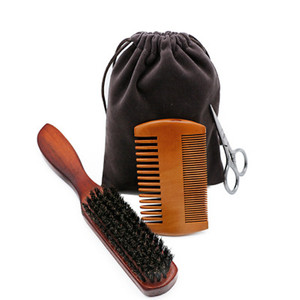 Sacchetto del Regalo portatile Barba Grooming Kit Taglio Barba Pettine E Brush Set Per Gli Uomini La Cura - Product Image 4