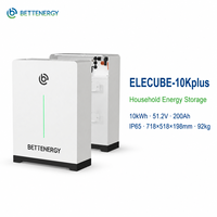 ELECUBE 10K Plus LiFePO4 Split IP65 Stockage d'énergie domestique 51.2V 200Ah 10kWh mural pour batterie de système solaire