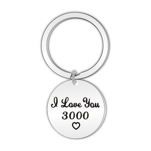 נירוסטה אני אוהב אותך 3000 לב מפתח שרשרת לאוהבי חברה החבר מותאם אישית לוגו מפתח שרשרת כלב תג מפתח טבעות - Product Image 1