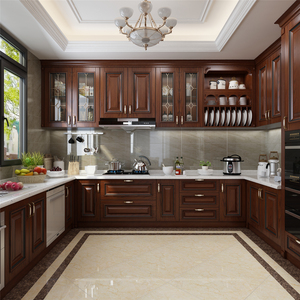 Vitrinas de madera de arce sólido, paquete plano clásico de diseño <span class=keywords><strong>Simple</strong></span>, personalizado, de alta calidad, mezclador blanco moderno, armarios de cocina - Product Image 2