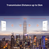 (Un Par) Tenda OS3 Paquete de 2 CPE AP para Exteriores 5GHz 12dBi Puente Wifi Router 11AC 867Mbps Repetidor Inalámbrico Puente Wifi Alcance de 5KM AP