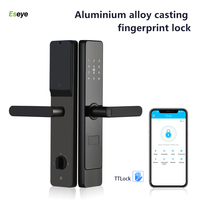 Cerradura Inteligente Semiautomática para Puerta con Huella Dactilar Biométrica, Contraseña y Tarjeta, Cerradura Tuya para Puerta de Madera de Casa o Apartamento