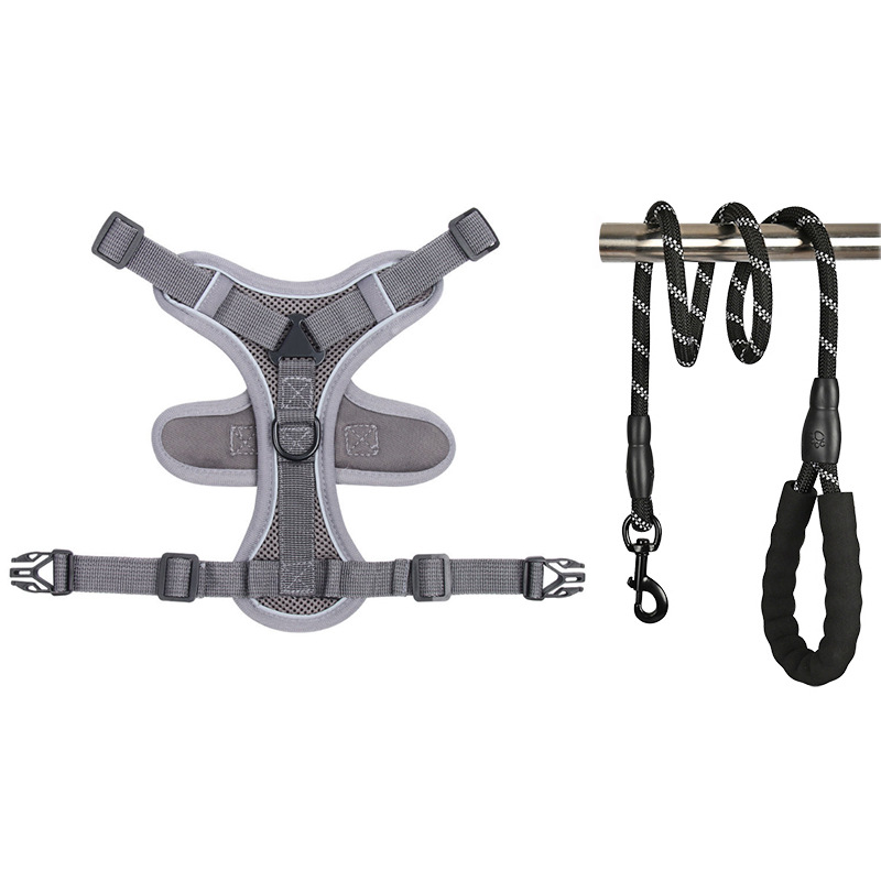 1.5-meter gray reflective black round rope
