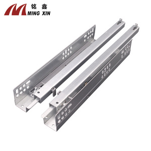 Ming Xin Concealed Two Section <b>Drawer</b> <b>Slides</b> 10 12 14 16 18 20 Inch Soft Closing Damped Track For Wardrobe Office Furniture - Product Image 1