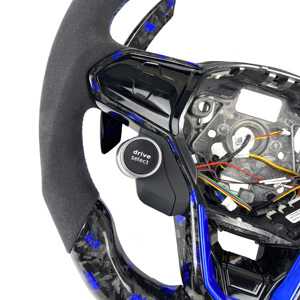 Volante in Fibra di Carbonio Personalizzato per Volkswagen VW <span class=keywords><strong>GOLF</strong></span> <span class=keywords><strong>8</strong></span> MK8 GTI R, <span class=keywords><strong>Accessori</strong></span> Auto Stile Sportivo con Pulsante di Avviamento - Product Image 2
