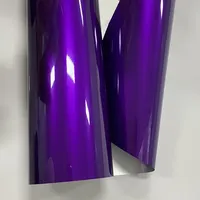 Film de protection de voiture violet brillant effet bonbon PET 122 microns, autocollants en feuille, revêtement automobile personnalisé, décalcomanie sans bulles d'air