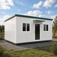 Unité de clinique mobile préfabriquée avec entrée vitrée et auvent pour station médicale temporaire