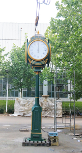 Reloj Postal de Calle Park de 3 Metros con Cuatro Caras, Diseño Art Deco, Iluminado en Verde, Funcionamiento Eléctrico, <span class=keywords><strong>Compas</strong></span> CPS-J3000 - Product Image 1