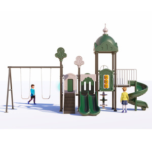 Équipement d'amusement extérieur commercial de haute qualité Grands toboggans en acier en métal Terrains de jeux de <span class=keywords><strong>jardin</strong></span> Balançoire durable pour les enfants - Product Image 1