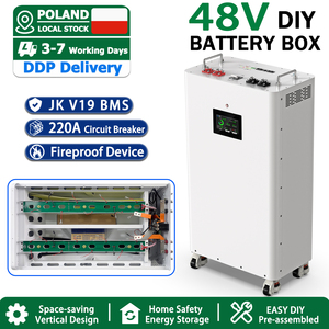 กล่องชุดแบตเตอรี่280AH 16S 48V พร้อมที่จับ JK BMS กล่องยืนแนวตั้ง280Ah แบบทำมือ314Ah แบตเตอรี่ Lifepo4 DDP - Product Image 1