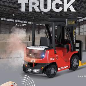 Camion RC rechargeable à télécommande en alliage de <span class=keywords><strong>grande</strong></span> taille 2 en 1, <span class=keywords><strong>grue</strong></span> de simulation, chariot élévateur, véhicule d'ingénierie, <span class=keywords><strong>jouet</strong></span>, télécommande 15 m - Product Image 5