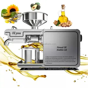 Máquina de extracción de aceite de oliva y cacahuete, mini máquina para hacer semillas de girasol para uso doméstico, HJ-P10