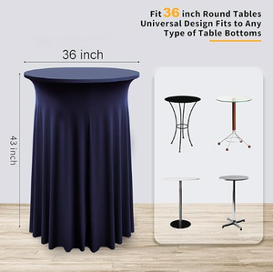 Nappe de cocktail à motifs, imperméable, en polyester, pour la décoration d'événements et de fêtes - Product Image 5