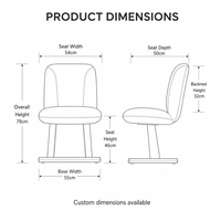 Chaise de salle à manger moderne avec assise en éponge douce et pieds en fer pour salon, bureau à domicile, hôtel, appartement
