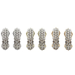 Lanli — ensemble de bijoux fins en or blanc 18k, bijoux fins, de haute qualité, en diamant naturel 100%, boucles d'oreilles, pour femmes - Product Image 4