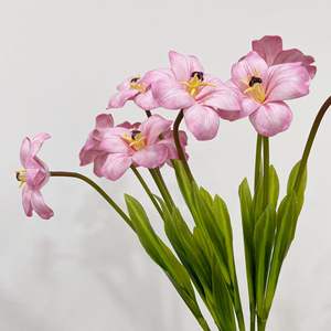 Venta caliente evento decorativo tulipán <span class=keywords><strong>blanco</strong></span> Artificial 3D EVA Real Touch Open Smile Tulip 56cm para la decoración de la boda del hogar - Product Image 4